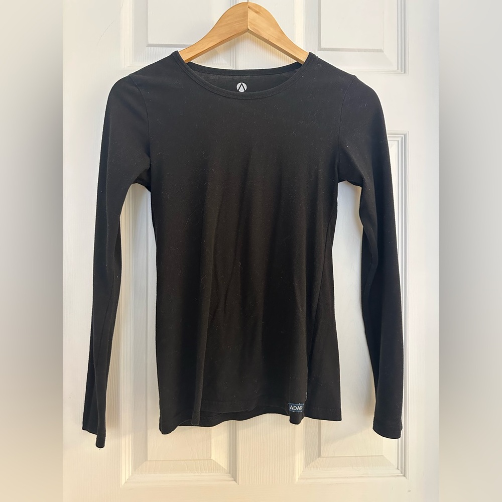 ADAR Black Long Sleeve Performance Tee – Size XS